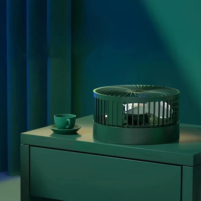 New Portable USB Rechargeable Fan with Telescopic Design, Adjustable Speed, and Long Battery Life - Silent Desk/Floor Fan for Office and Home