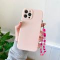 Chain Beads Pendant Hand Strap Hang Phone Charm Case For iPhone 13 12 11 Pro Max Mini XS X S XR 7 8 Plus SE 2 Cute Lanyard Cover. 
