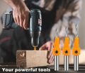 Countersink Drill Bit 8mm Round Shank for Wood Working, with Hex Key Wrench, Tapered Drill Bit for Drilling Holes Wood Processing, Plastic, Available in 3 sizes.. 