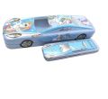 Double Compartment 2 in 1 Car Shape Metal Pencil Box for Girls and Boys Assorted Color and Design. 