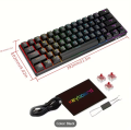 RGB Gaming Keyboard - Mechanical Keyboard Blue Switch Wired / Wireless Mini RGB Keyboard 87 Keys With & With Out Numpad - RGB Light Mechanical Keyboard Black/White - Detachable TYPE-C Wired/Wireless For Professional Gaming - Compatible With PC & Laptop. 