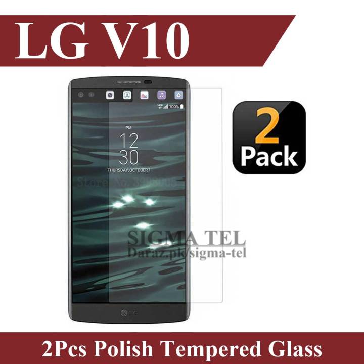 2 Pack LG V10 Tempered Glass Screen Protector Premium High Quality Polish Glass For LG V10
