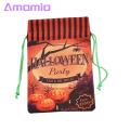 Halloween Trick or Treat Bag 1 Pc Halloween Candy Bag Drawstring Portable Reusable Pumpkin Witch Ghost Black Cat Kids Chocolate Biscuit Treat Snack Goodies Gift Flannel Party Supplies. 