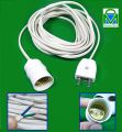 DreamsMart 5/10/20/30 Feet Holder Extension for E27 Screw Light Bulb with Male Plug 23/76 Wire AC DC LED Light Extension Cable. 