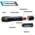 【2023】 Portable Powerful XML-T6 LED Flashlight Waterproof Lantern Torch Use 18650 Rechargeable Battery Camping Tactical Flash Light. 