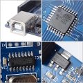 Arduino UNO R3 Board ATmega328P with USB Cable(Arduino-Compatible) for Arduino, Input Voltage 7-12V, 16MHZ,14 Digital 1/0 pins Support PWM, SRAW 2KB (with Cable). 