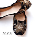 Velvet khussa New Design for girls and women | Black Khussa For Girls |  A3. 