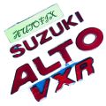 Suzuki Alto 1000cc  rear PVC embossed stickers red color 01 Set. 