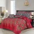 Latest Attractive Design 7PC Printed SaloniKa Cotton Comforter Set for Double Bed - Summer Collection, Best Quality, Multi Colors. 