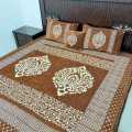 5 pcs Velvet Jacquard Bedsheet set in Two motive design. 