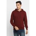 Jack Beos Maroon Fleece Pull Over Hoodie For Men 23082022. 