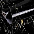 (60x200 CM) Black Marble High Gloss Vinyl Self Adhesive Wallpaper,Furniture Film Contact Paper. 