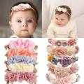 【HOT】 Baby Girl Headband Chiffon Flower Nylon Elastic Hair Band Newborn Head Flower Toddler Headband Fashion Wreath Hair Accessories. 