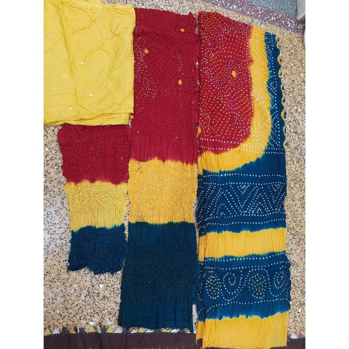 Lawn Chunri 3 Piece Dress Material for Women in Assorted Colors Sizes 38 to 52