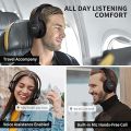 KVIDIO [Updated] Bluetooth Headphones Over Ear, 65 Hours Playtime Wireless Headphones with Microphone,Foldable Lightweight Headset with Deep Bass,HiFi Stereo Sound for Travel Work Cellphone A R798 HEAAD. 