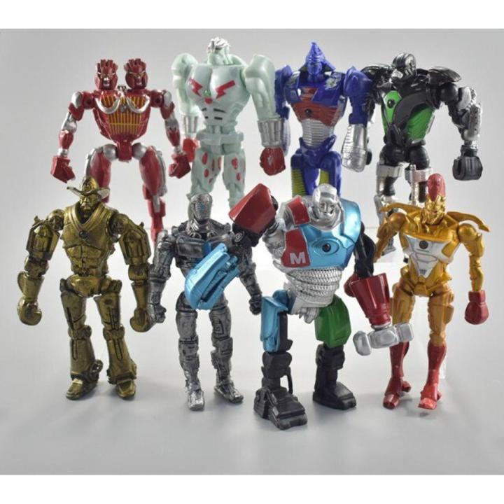 New Real Steel Zeus Atom Midas Raider Robot Model Toys Action Figure 8pcs/set 13cm