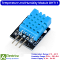 DHT11 Digital Temperature Humidity Sensor Module 3-Pin Smart Kit with 3pcs Female Wires Compatible with Arduino, Raspberry Pi, and ESP8266 by Electrica. 