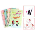 4 in 1 Sank Magic Reusable Practice Calligraphy English Writing Book for Kid Size Approx. 9 inches. 