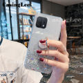 Casinglee for OPPO A16K case Shiny Ring Glitter Soft Transparent Holder Stand Back cover with String for OPPO A16K Phone cases cover Stars Moon Girls For girls and Boys. 