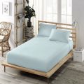 Best Quality Stretch Jersey Fitted Bed Sheets 100% Cotton All Over Elastic Mattress Cover Mattress Protectors - KING Spring Mattress 200x200 cm. 