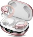 CASCHO Wireless Earbuds, Bluetooth 5.3 Headphones, 60Hrs Playback HD Stereo Audio LED Display, Over-Ear IPX7 Waterproof Earphones with Earhooks, Built-in Mic (Rose Gold). 