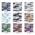 10pcs/set Flat Marble Mosaic Tiles Sticker Transfers Covers For Kitchen Bathroom Tables Peel Stick Waterproof Art Wall Decals. 