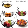 Happy Shopping 2 3 Fruit Basket Kitchen Organizer Vegetable stand Fruit storage Kitchen Counter Rack In Black Color. 
