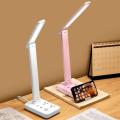 Extension wire outlet With 2 universal outlet and 2 USB port charging with foldable reading lamp LED table lamp night light Extension Power Strip with Safety Switch Protection long Extension Cord USB desk lamp power socket. 