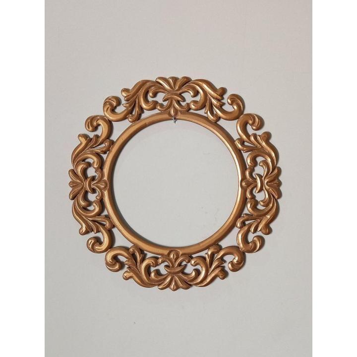Round Carved Wooden Mirror / Wall Decoration Mirror / Decent Deco