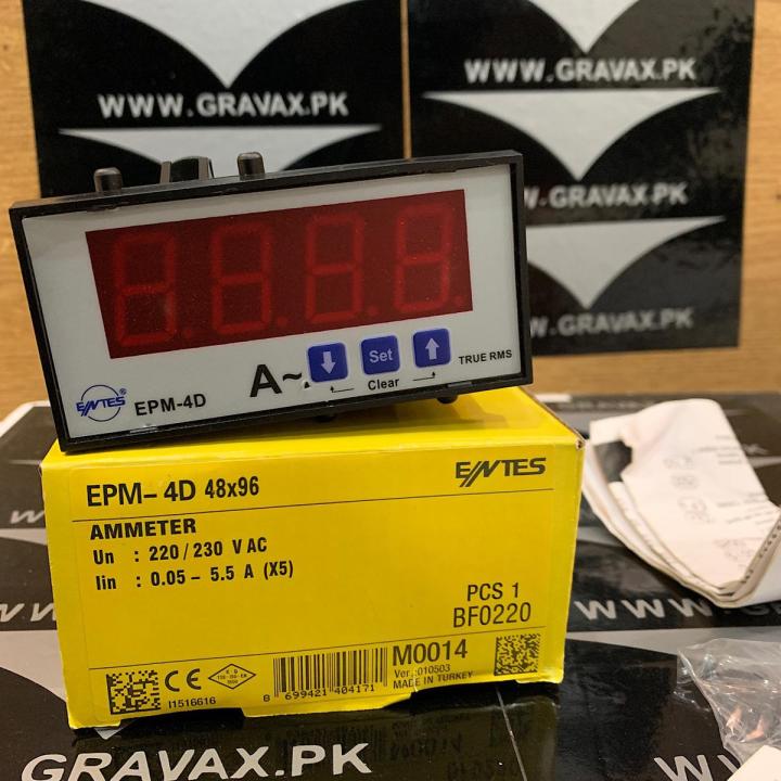 Digital ampere meter EPM-4D Size 48x96 mm panel meter