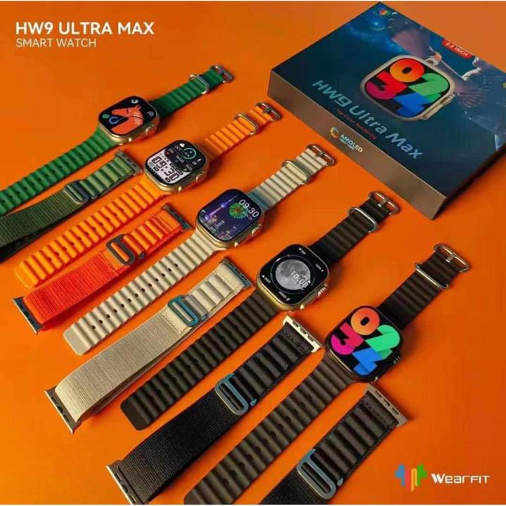 HW9 Ultra MAX Smart Watch Series 8  49mm Men Sport Watch  2.2" HD Screen  Amoled 420x468  NFC Bluetooth Call Smart Watch