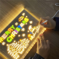 LED Note Board, Glowing Acrylic Message Marker Board with Light, Board Note Illuminated White Board (7.9 X 7.9In) Easy to Use. 