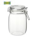 Glass Jar with lid (rubber seal), 1 Liter – IKEA KORKEN for Loose Tea Sugar Rice & Pickle. 
