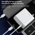 For Huawei MateBook Laptop Fast Charging Cable 65W Dual Type-C Interface Charging Data Cable Length:2m. 