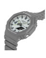 Casio G Shock GA 2100 Series Mens Shock Resistance/Carbon Core Guard Structure Round Grey Carbon/Bio-Based Resin Case Analog-Digital World Time, Stop Watch, Timer, Alarm, LED Light, Calendar, Multi-Function Grey Bio-Based Resin Strap Watch-GA-2100HD-8ADR. 