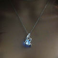 Glow In the Dark Mermaid Shaped Pendant Locket- Glowing Necklace For Women And Men. 