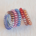 4Pcs/Lot Colorful Telephone Wire Elastic Hair Bands Rope Gum Hair Ring Spiral Rubber Bands For Women Girl Hair Accessories. 