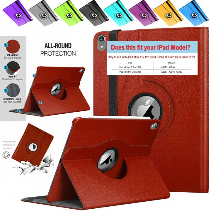 Case For Apple iPad mini 6 Case For iPad mini 6 2021 / iPad mini 7th generation 2024 Apple iPad mini (A17 Pro) A2995 A2996 Case smart cover 8.3 A2567 A2568 A2569
