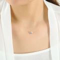 Zircon Pendant Shiny Choker For Women Fishline Necklace Transparent Invisible Line. 