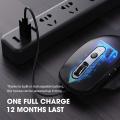 VicTsing Wireless Mouse Multi-Device, Rechargeable Bluetooth Mouse Comfortable Ergonomic with USB Receiver and Thumb Wheel, Built-in Rechargeable Battery for Laptop, Mác, PC and Windows etc.. 