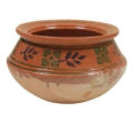 Clay Handi (Mitti Ki Handi) With Lid glazed (Large) for cooking| Clay Crockery Pots | Earthen Crockery Pots | Terracotta Crockery Pots. 