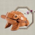 【Top mobile】Thailand Traditional Craft Lucky Frog Croaking Home Office Decor. 