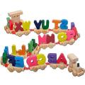 Wooden Alphabet Train Sets, 26 Letters Train Cars A-Z Alphabets Set - Toy Train Sets For Kids Toddler Boys And Girls -. 