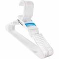 hanger for clothes in white color pure plastic with shine in pack of 12. 