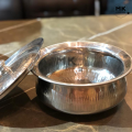 Serving Handi | Premium Stainless Steel Serving Handi | Available in All Sizes | Food-Grade Mathar Designed Handi with Steel Lid | Hammered/Naqshi/Modern Design. 