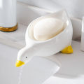 1PC Yellow Duck Shape Soap Box Cartoon Soap Dish Drainable Soap Holder Soap Container Soap Dish For Tray Bathroom Accessories. 
