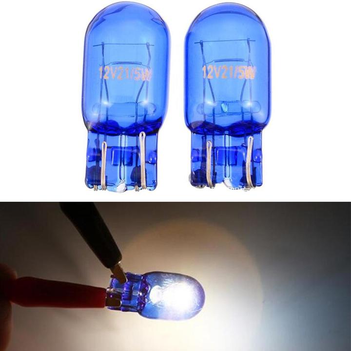 2pcs T20 7443 W21/5W 6500k Halogen White DRL Sidelight Turn Signal ...