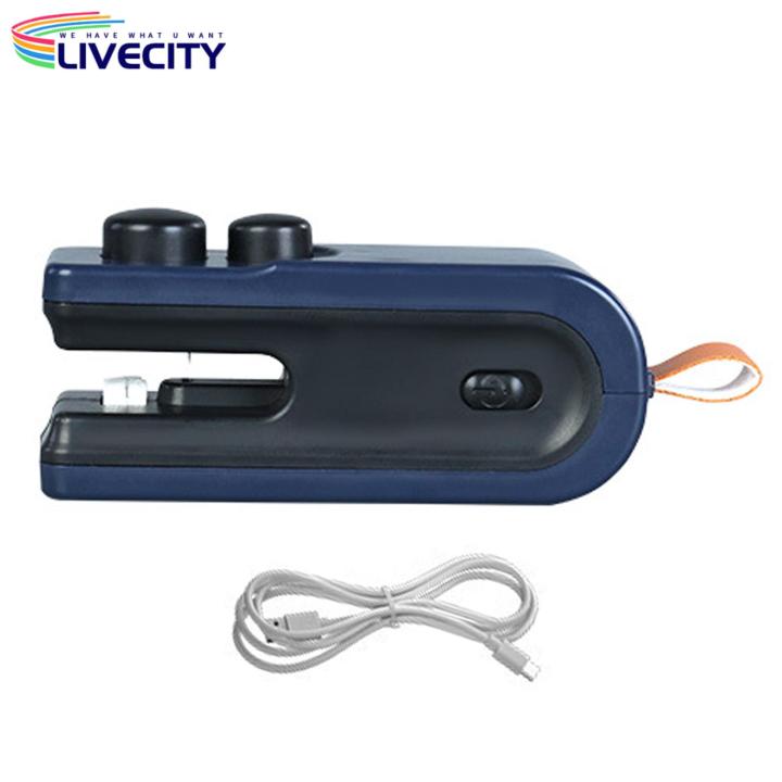 Potato Chip Bag Cutter Portable Mini Bag Sealer Cutter Usb Rechargeable for Snacks Chips Fresh-keeping Storage Handheld Vacuum Food Bag Sealing Machine Mini 2-in-1 Sealer Cutter