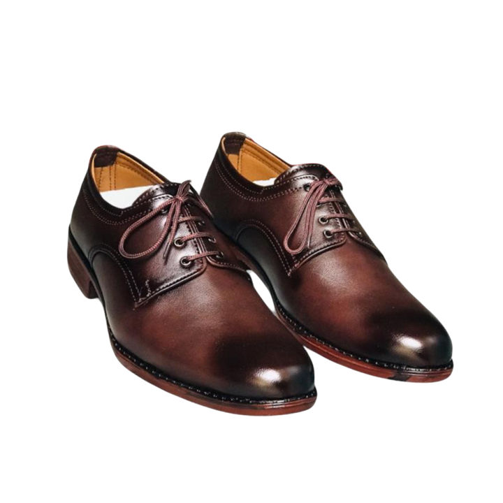 Brown and Black Combination Premium Hand made Dress Shoes For Mens - Main Image