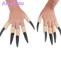 Amamia Witch Nails Set Horror Finger Tips Halloween Night Gothic Witch Nails. 